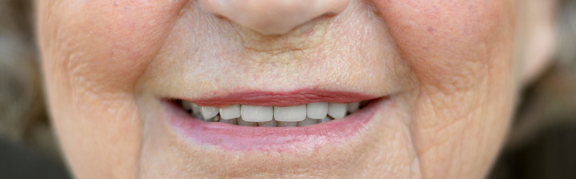 Woman's smiling lips